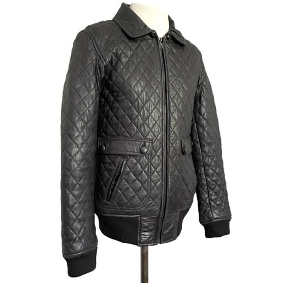 Corpus Black Lambskin Quilted Leather Jacket - S - Picture 3 of 12